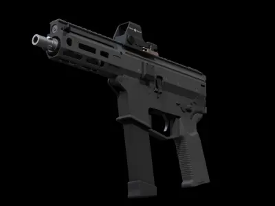 Angstadt Arms MDP-9 Low-poly 3D model