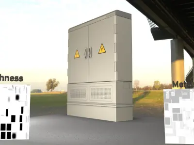 Electrical Distribution Cabinet 98 Low-poly 3D model