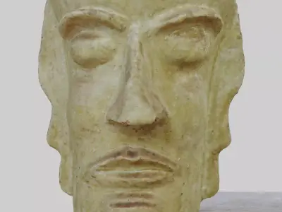 Unique Antic Vase with Faces Photo Scan 3D model