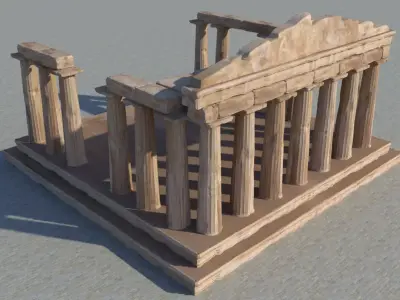 Parthenon ancient greek temple 3D model