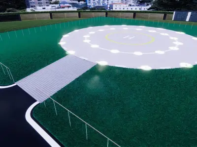 Helipad - ground type - in Revit 3D model
