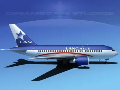 Boeing 767-100 Lan Chile 3D model