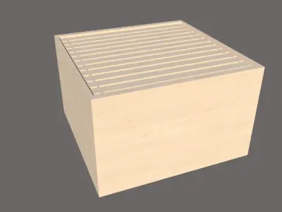 Beehive wooden box 3D model