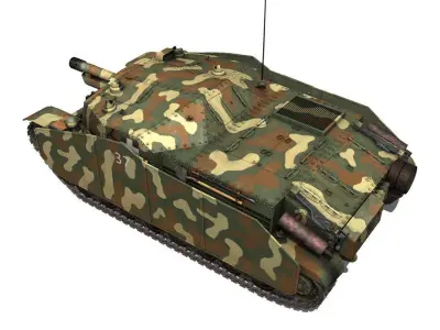 43M Zrinyi II - Hungarian Assault Gun - 3rd Battery 37 3D model