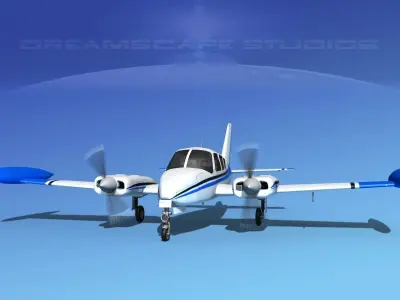 Cessna 320 Skyknight V07 3D model