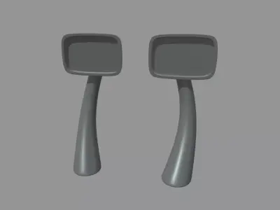 Car Mirror 015 Low-poly 3D model