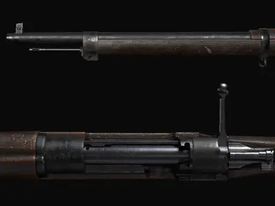 Swedish Mauser - Gevar m96 Low-poly 3D model