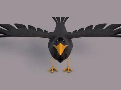 Bird V02 Low-poly 3D model