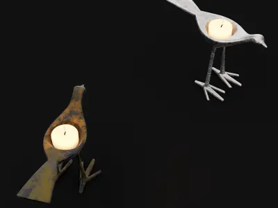 Candlestick set 10 3D model