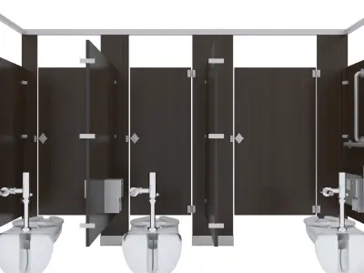 Toilet Stall-001B 3D model