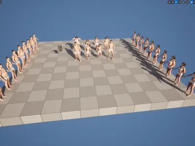 Backpack 56 - All MH Bodies and UE5 Skeletons - Rigged Low-poly 3D model