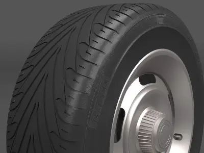 Realistic Wheel Tire 5 3D model