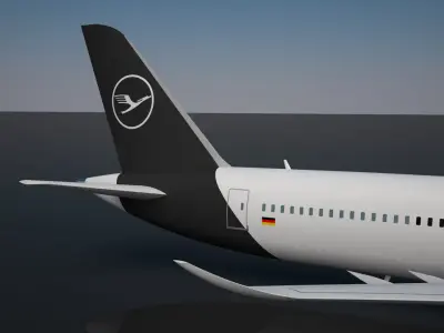 Lufthansa 787-9 Dreamliner 3D model