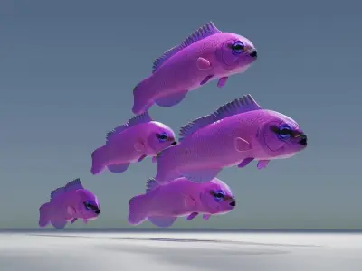 Orchid Dottyback Fish 3D model