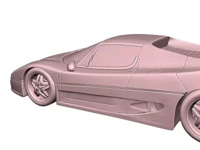 Ferrari F50 1995 Classic Supercar 3D Print Model 3D print model