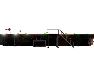 Octagonal Helipad 3D model