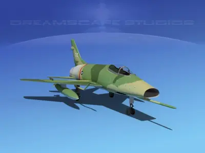 North American F-100D Super Sabre V01 USAF 3D model