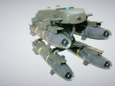 Hellfire Missile Launcher 3D model