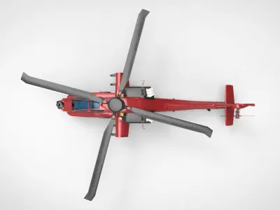 AH-64 Apache RED 3D model