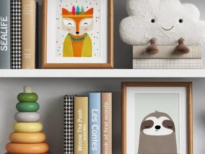 Kids Room Decor 09 3D model