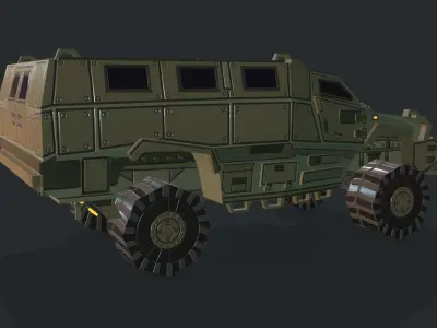 MRAP Armored Vehicle Low-poly 3D model
