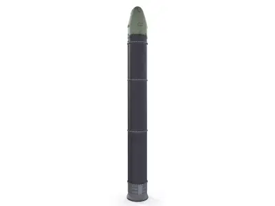 RS-28 Sarmat Ballistic Missile - ICBM Low-poly 3D model