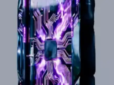 Futuristic Cyberpunk Circuit Door Low-poly 3D model