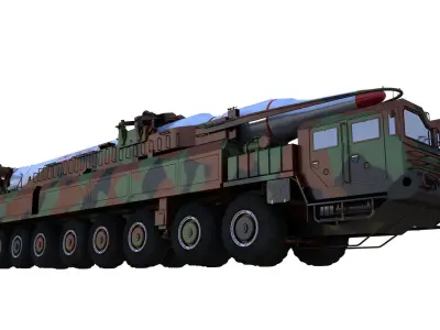 Hwaseong13 Missile launch vehicle 3D model