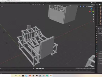 Fighter Jet cockpit simulator PVC 3D model