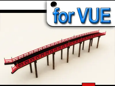 Japanese Bridge - A 3D model