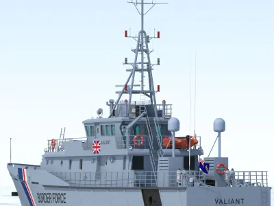 UKBA 42m Customs Cutter 3D model