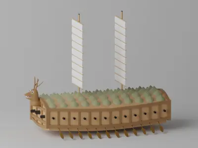 Korean Turtle Ship Geobukseon 3D model