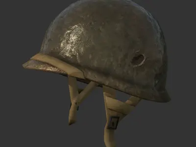 Helmet Military WW2 Soldier Army Low-poly 3D model