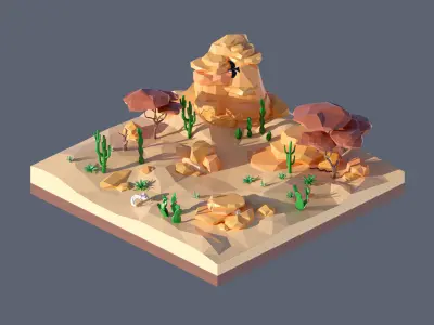 land 85A Low-poly 3D model