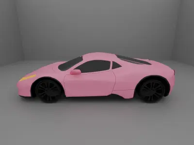 Low Poly Super Car 2 Free low-poly 3D model