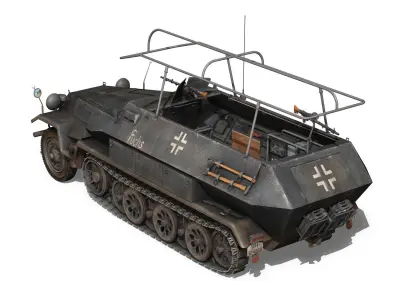 SDKFZ 251 3 - Ausf B - Communications Vehicle - 8PD 3D model