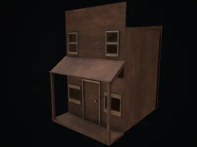 Wild Wist House - Game Ready Low Poly 3D Model  Low-poly 3D model