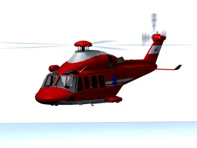AW139 air ambulance 3D model