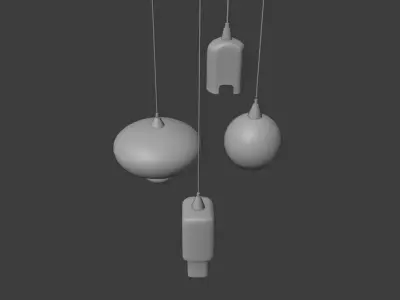 Modern Celling Lamp Free 3D model