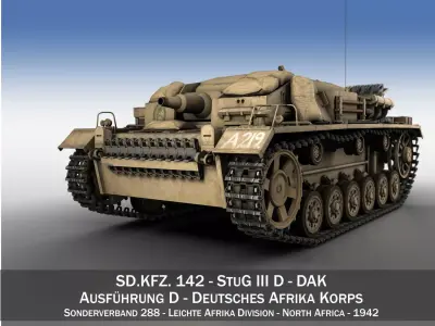 StuG III - Ausf D - DAK 3D model