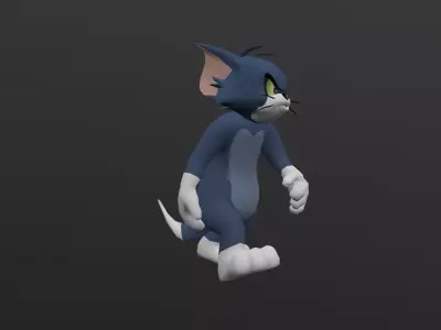 TOMC-029 Tom Cat Walking Low-poly 3D model