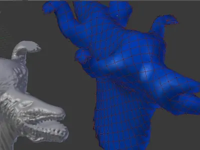 Lizard Iguana Dimetrodon Low Poly GAME READY Low-poly 3D model