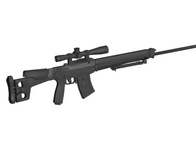 SG 550 assault rifle 3D model