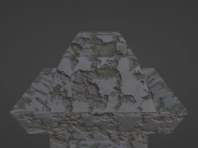 Japanese Stone Lantern Low-poly 3D model