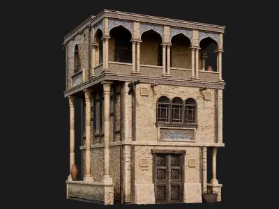 17-20 - Arabic Houses 4K Low-poly 3D model