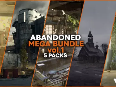 Abandoned Environments Mega Bundle Vol 1 Low-poly 3D model