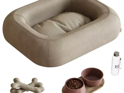 Pet Decorative Set Low-poly 3D model