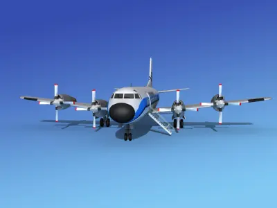 Lockheed L-188 Electra HP Aero West 3D model