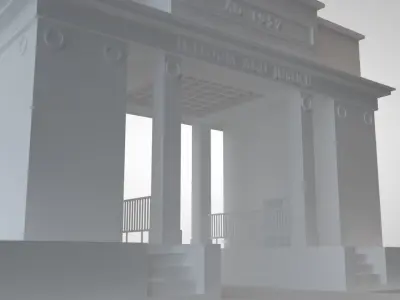 GHANA BLACK STAR SQUARE Low-poly 3D model