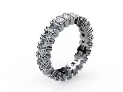 Diamond ring round sparkle diamonds 3dm model 3d model 3D print model